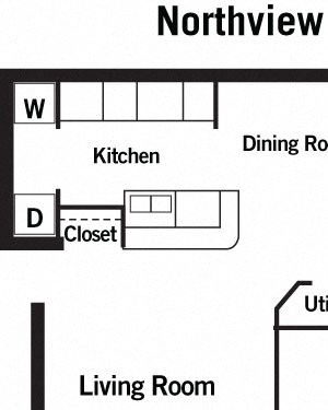 1 Bed - 1 Bath Bedroom Layout 752 sq.ft. One Bed One Bath